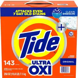 Walmart Tide HE Ultra Oxi Powder Laundry Detergent Original 250 Ounce offer