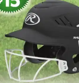 Big 5 Rawlings Coolflo Softball Batting Helmet with Faceguard offer