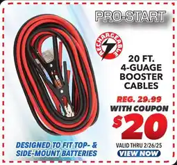 Big 5 Pro-Start 20' 4-Guage Booster Cables offer