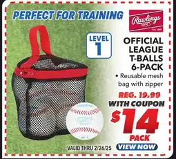 Big 5 Rawlings Official League T-Balls - 6-Pack offer