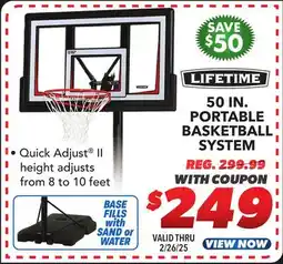 Big 5 Lifetime 50 Portable Basketball Hoop offer