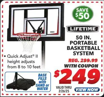 Big 5 Lifetime 50 Portable Basketball Hoop offer