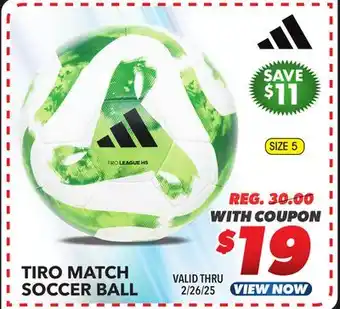 Big 5 adidas Tiro Match Soccer Ball offer