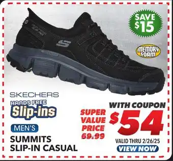 Big 5 Skechers Hands Free Slip-ins: Summits AT Men's Casual Shoes offer