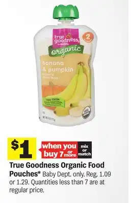 Meijer True Goodness Organic Food Pouches offer