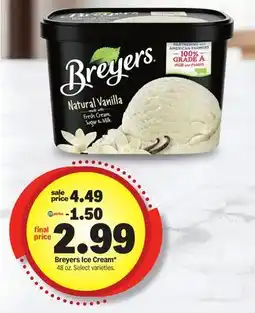 Meijer Breyers Ice Cream offer