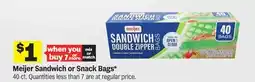 Meijer Meijer Sandwich or Snack Bags offer