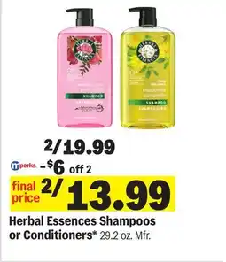 Meijer Herbal Essences Shampoos or Conditioners offer