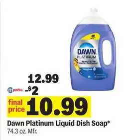 Meijer Dawn Platinum Liquid Dish Soap offer