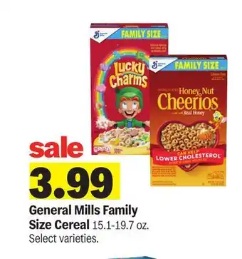 Meijer General Mills Family Size Cereal offer