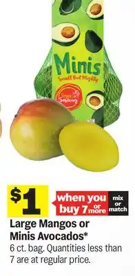 Meijer Large Mangos or Minis Avocados offer