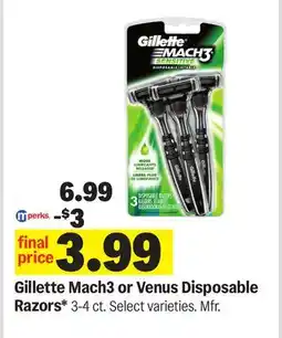 Meijer Gillette Mach3 or Venus Disposable Razors offer