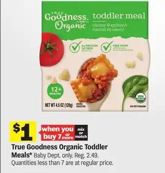 Meijer True Goodness Organic Toddler Meals offer