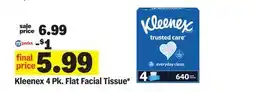 Meijer Kleenex 4 Pk. Flat Facial Tissue offer