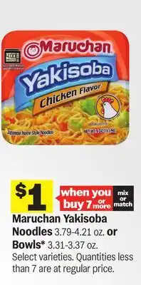 Meijer Maruchan Yakisoba Noodles 3.79-4.21 oz. or Bowls 3.31-3.37 oz offer