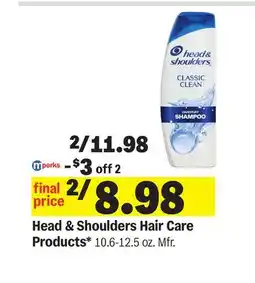 Meijer Head & Shoulders Hair Care Products offer