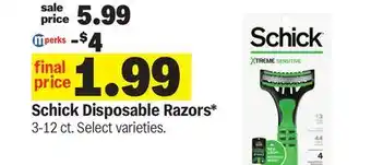 Meijer Schick Disposable Razors offer