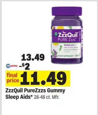 Meijer ZzzQuil PureZzzs Gummy Sleep Aids offer