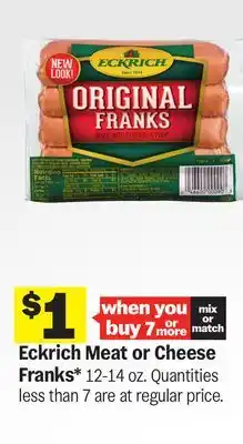 Meijer Eckrich Meat or Cheese Franks offer