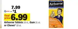 Meijer Airborne Tablets 10 ct., Gum 21 ct. or Chews* 32 ct offer