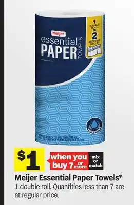 Meijer Meijer Essential Paper Towels offer