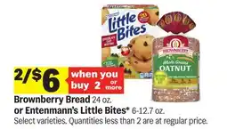 Meijer Brownberry Bread 24 oz. or Entenmann's Little Bites* 6-12.7 oz offer