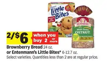 Meijer Brownberry Bread 24 oz. or Entenmann's Little Bites* 6-12.7 oz offer