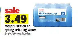 Meijer Meijer Purified or Spring Drinking Water offer