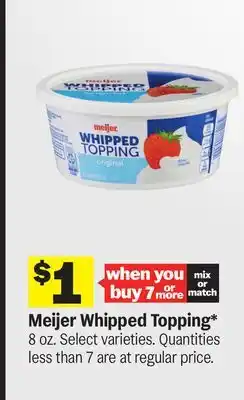 Meijer Meijer Whipped Topping offer