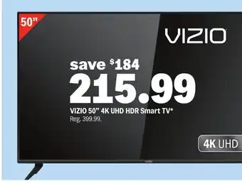 Meijer VIZIO 50 4K UHD HDR Smart TV offer