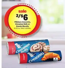 Meijer Pillsbury Crescents, Cinnamon Rolls or Grands Biscuits offer