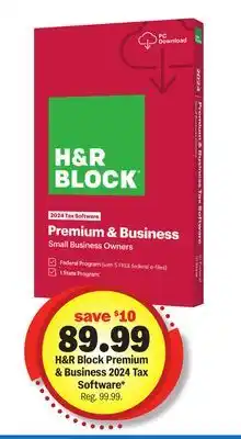 Meijer H&R Block Premium & Business 2024 Tax Software offer