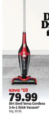 Meijer Dirt Devil Versa Cordless 3-in-1 Stick Vacuum offer