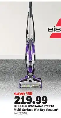 Meijer BISSELL Crosswave Pet Pro Multi-Surface Wet Dry Vacuum offer