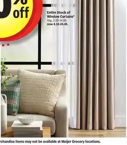 Meijer Entire Stock of Window Curtains offer