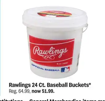 Meijer Rawlings 24 Ct. Baseball Buckets offer