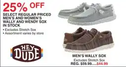 Dunham's Sports WALLY AND WENDY SOX offer