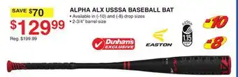 Dunham's Sports EASTON ALPHA ALX USSSA BASEBALL BAT offer