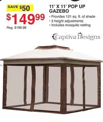 Dunham's Sports 11' X 11' POP UP GAZEBO offer