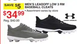 Dunham's Sports UNDER ARMOUR MEN'S LEADOFF LOW 3 RM BASEBALL CLEATS offer