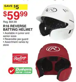 Dunham's Sports R16 REVERSE BATTING HELMET offer