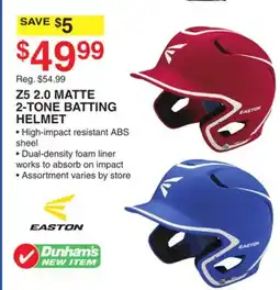 Dunham's Sports EASTON Z5 2.0 MATTE 2-TONE BATTING HELMET offer