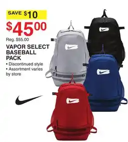 Dunham's Sports NIKE VAPOR SELECT BASEBALL PACK offer