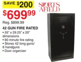 Dunham's Sports SPORTS AFIELD 42 GUN FIRE RATED offer