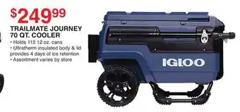 Dunham's Sports IGLOO TRAILMATE JOURNEY 70 QT. COOLER offer