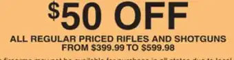 Dunham's Sports RIFLES AND SHOTGUNS offer