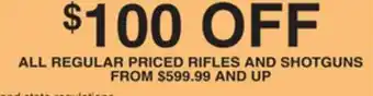 Dunham's Sports REGULAR PRICED RIFLES AND SHOTGUNS offer