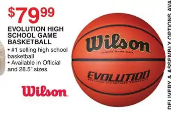 Dunham's Sports EVOLUTION HIGH SCHOOL GAME BASKETBALL offer