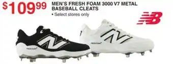 Dunham's Sports NEW BALANCE MEN'S FRESH FOAM 3000 V7 METAL BASEBALL CLEATS offer