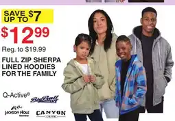 Dunham's Sports FULL ZIP SHERPA LINED HOODIES FOR THE FAMILY offer